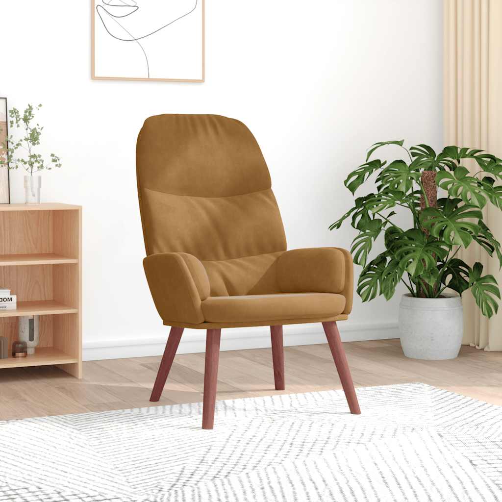 Vidaxl relaxstoel fluweel bruin