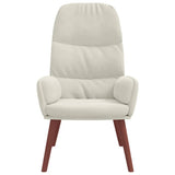 Vidaxl relaxstoel fluweel crèmewit