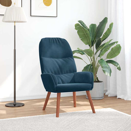 Vidaxl relaxstoel fluweel blauw