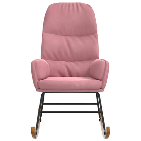Vidaxl schommelstoel fluweel roze
