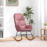 Vidaxl schommelstoel fluweel roze