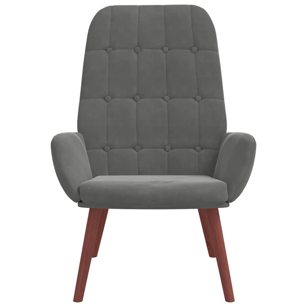 Vidaxl relaxstoel fluweel donkergrijs