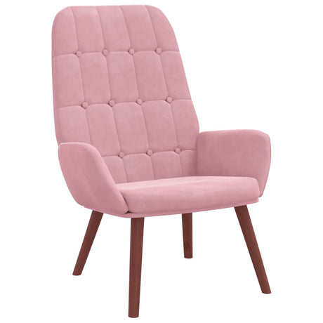 Vidaxl relaxstoel fluweel roze