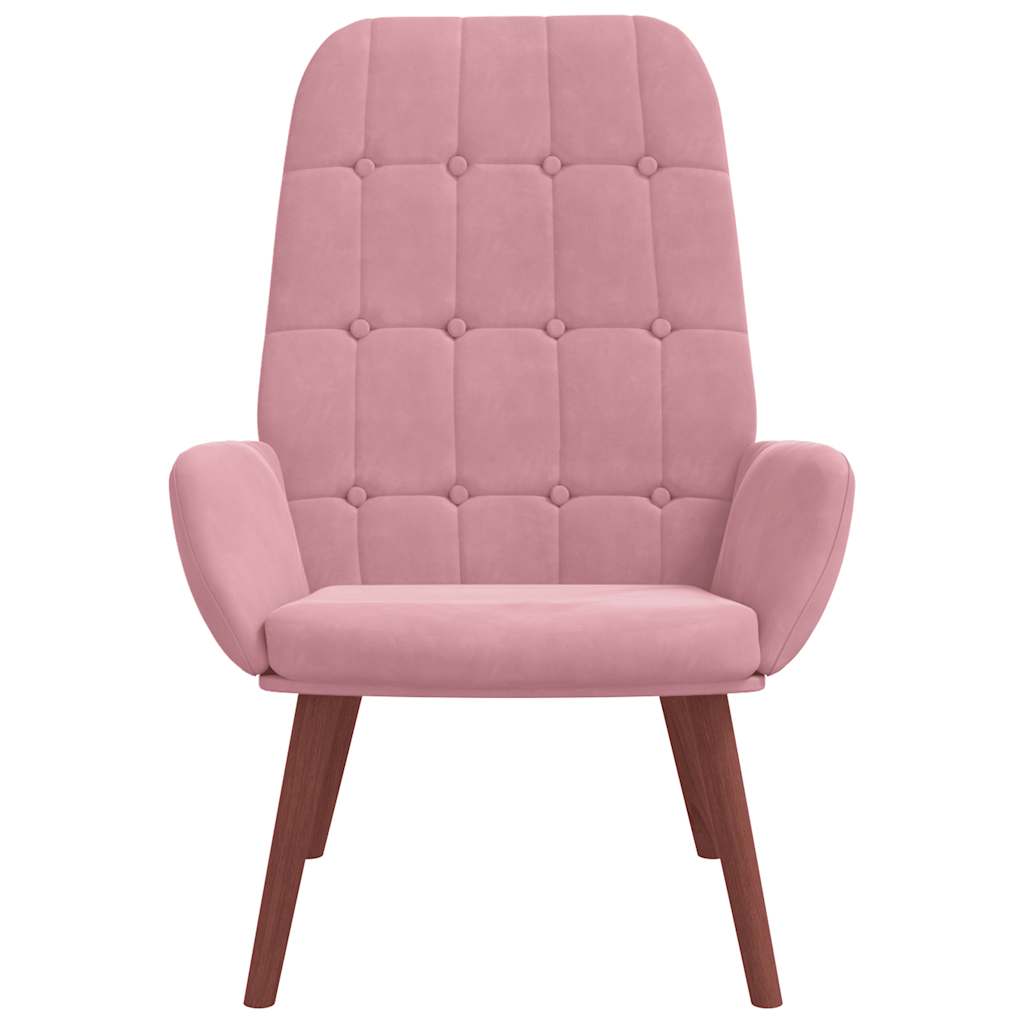 Vidaxl relaxstoel fluweel roze