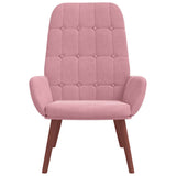 Vidaxl relaxstoel fluweel roze