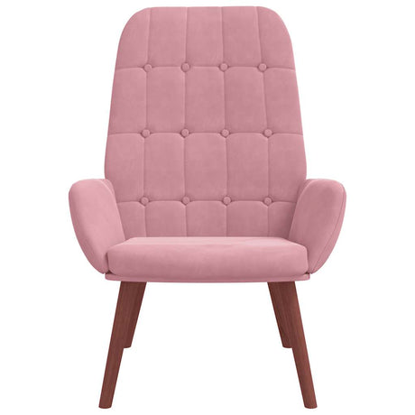 Vidaxl relaxstoel fluweel roze