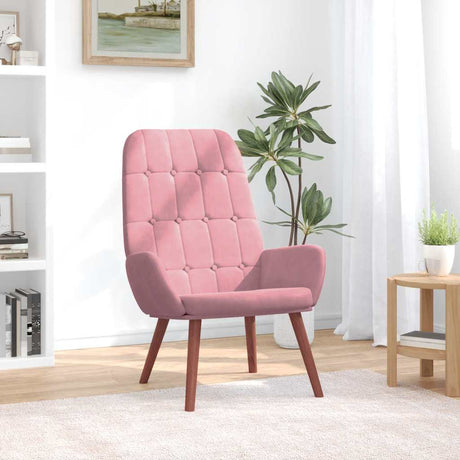 Vidaxl relaxstoel fluweel roze