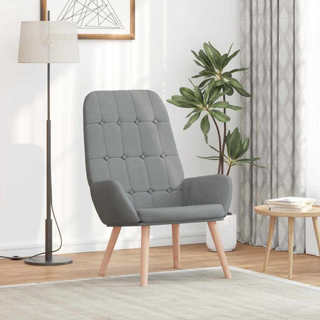 Vidaxl relaxstoel stof lichtgrijs