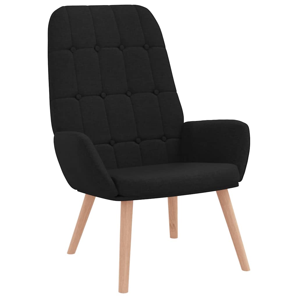 Vidaxl relaxstoel stof zwart