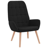 Vidaxl relaxstoel stof zwart