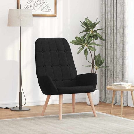 Vidaxl relaxstoel stof zwart