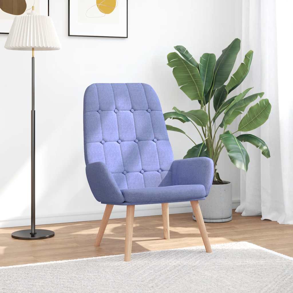Vidaxl relaxstoel stof jeansblauw