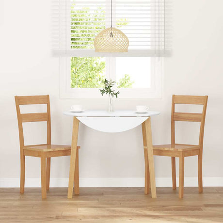 Vidaxl eetkamerstoelen 2 st massief hout naturel rubber