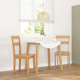 Vidaxl eetkamerstoelen 2 st massief hout naturel rubber