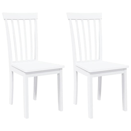 Vidaxl eetkamerstoelen 2 st massief hout rubber wit
