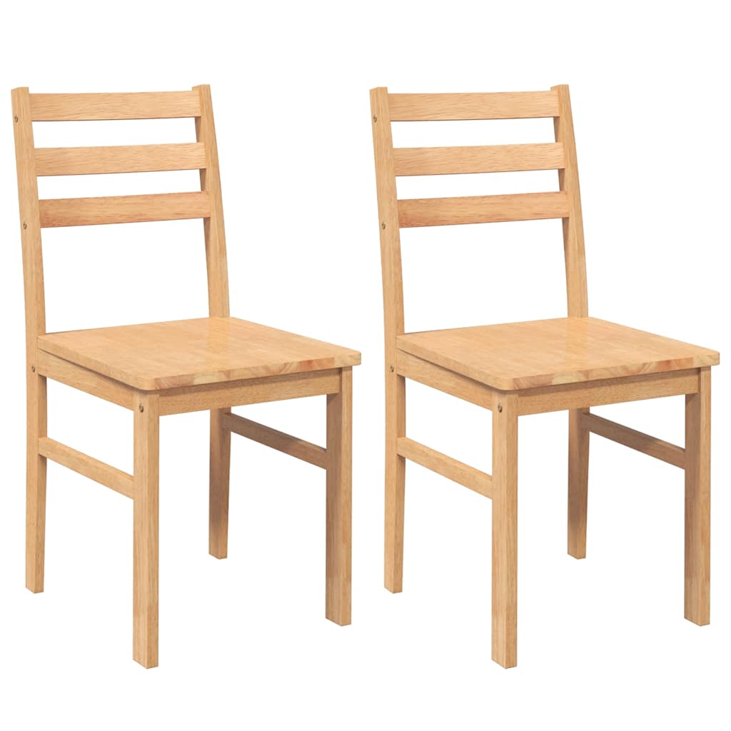 Vidaxl eetkamerstoelen 2 st massief hout rubber