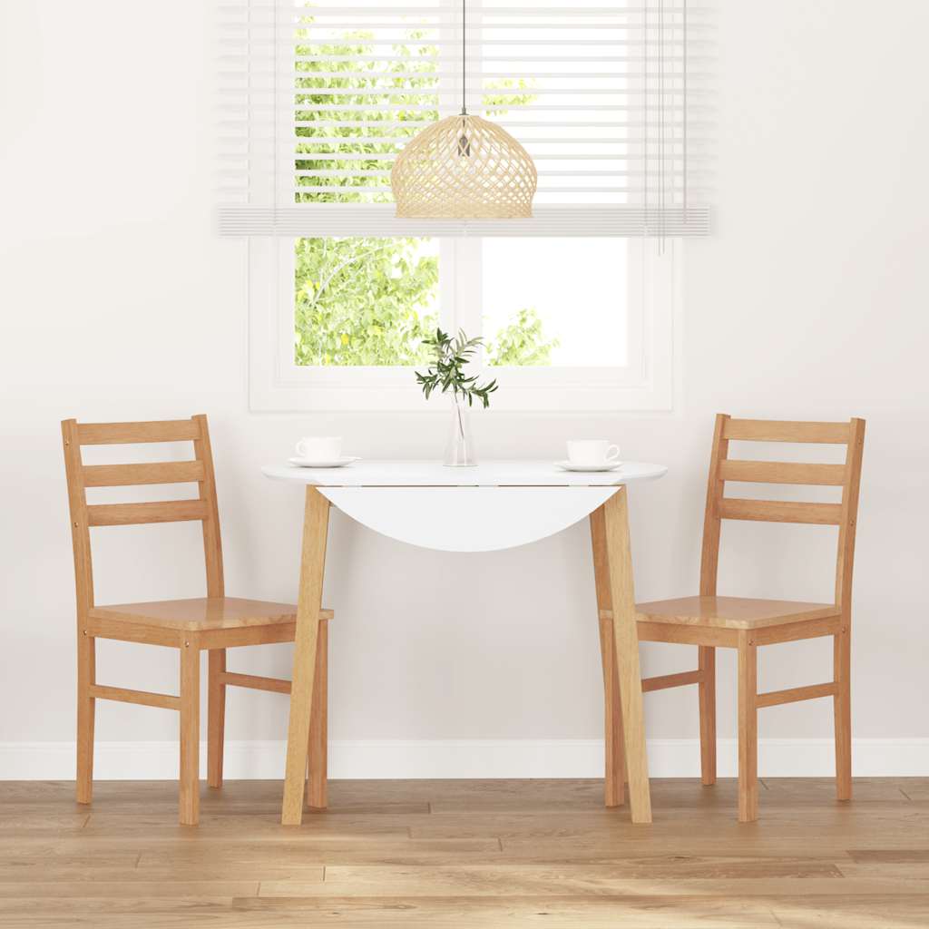 Vidaxl eetkamerstoelen 2 st massief hout rubber