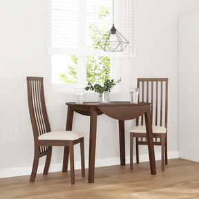 Vidaxl eetkamerstoelen met kussens 2 st massief hout rubber bruin