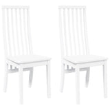 Vidaxl eetkamerstoelen 2 st massief hout rubber wit