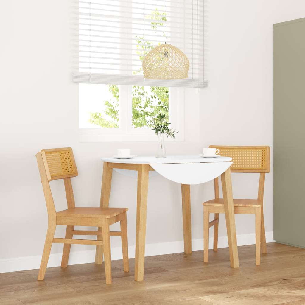 Vidaxl eetkamerstoelen 2 st massief hout rubber