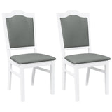 Vidaxl eetkamerstoelen met kussens 2 stuks wit massief hout rubber