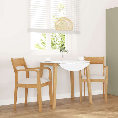 Vidaxl eetkamerstoelen met kussens 2 st massief hout naturel rubber