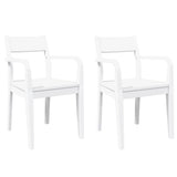 Vidaxl eetkamerstoelen 2 st massief hout rubber wit