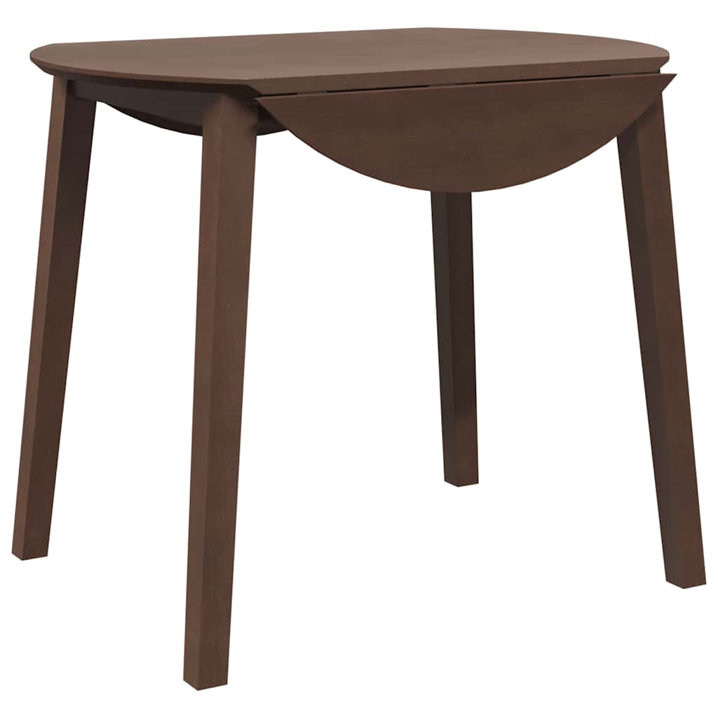 Vidaxl eettafel bruin massief hout rubber