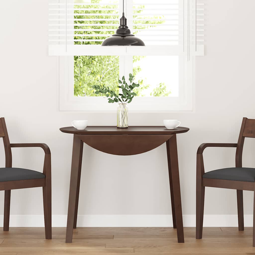 Vidaxl eettafel bruin massief hout rubber