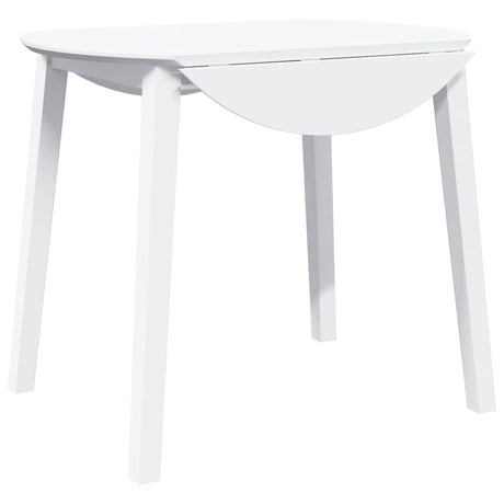 Vidaxl eettafel massief hout wit rubber