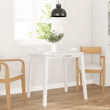 Vidaxl eettafel massief hout wit rubber