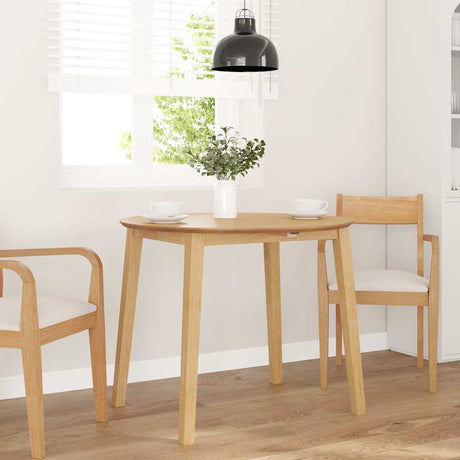 Vidaxl eettafel massief hout naturel rubber