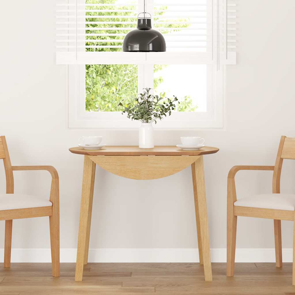 Vidaxl eettafel massief hout naturel rubber