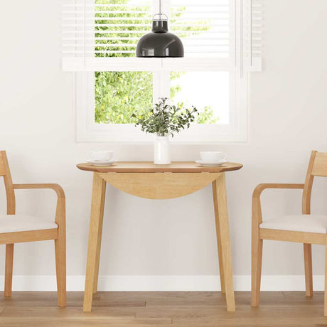 Vidaxl eettafel massief hout naturel rubber