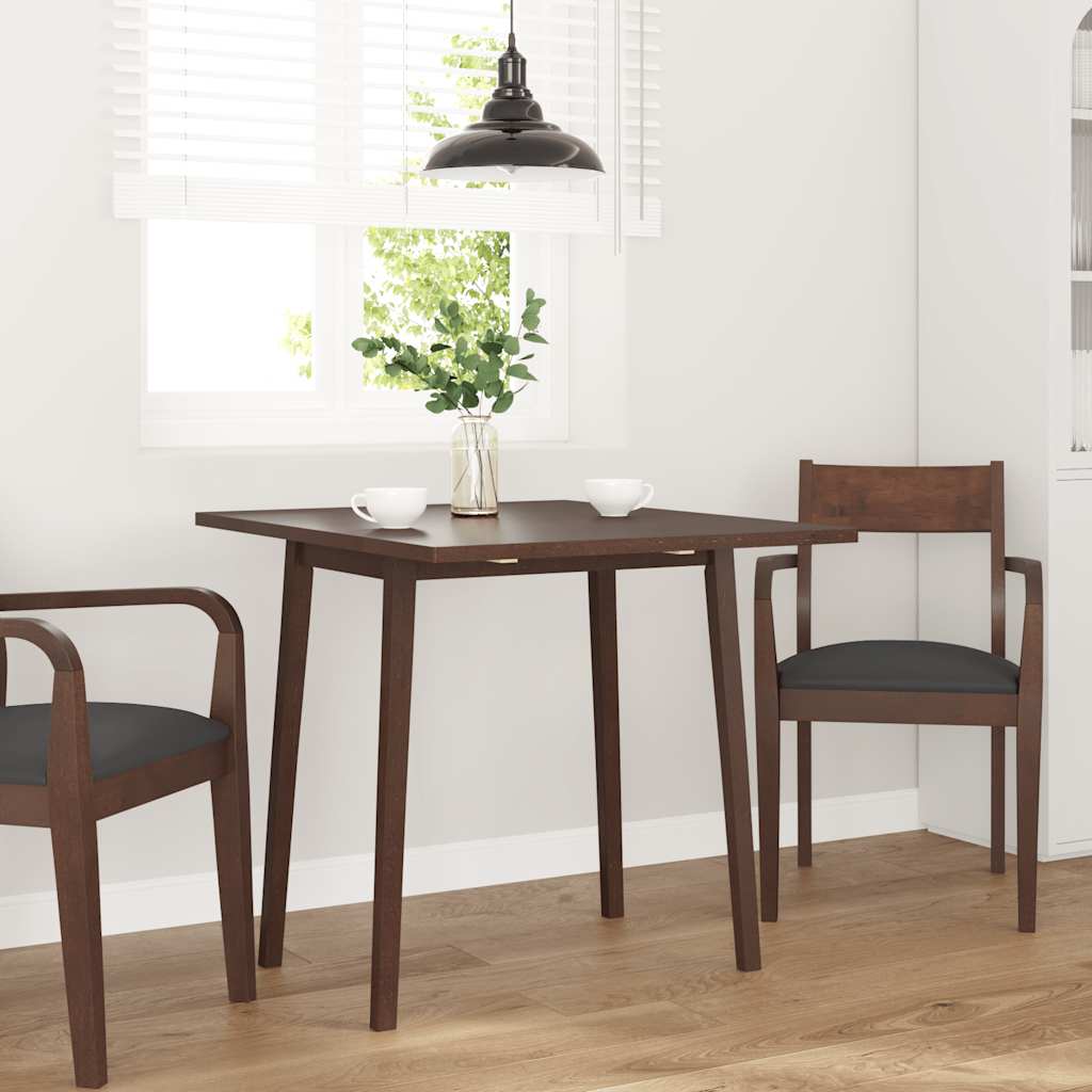 Vidaxl eettafel bruin massief hout rubber