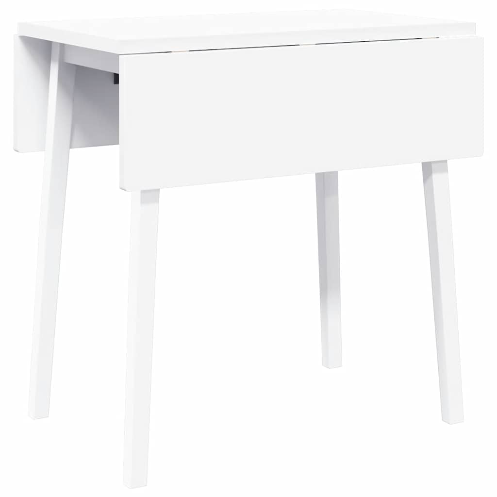 Vidaxl eettafel massief hout wit rubber