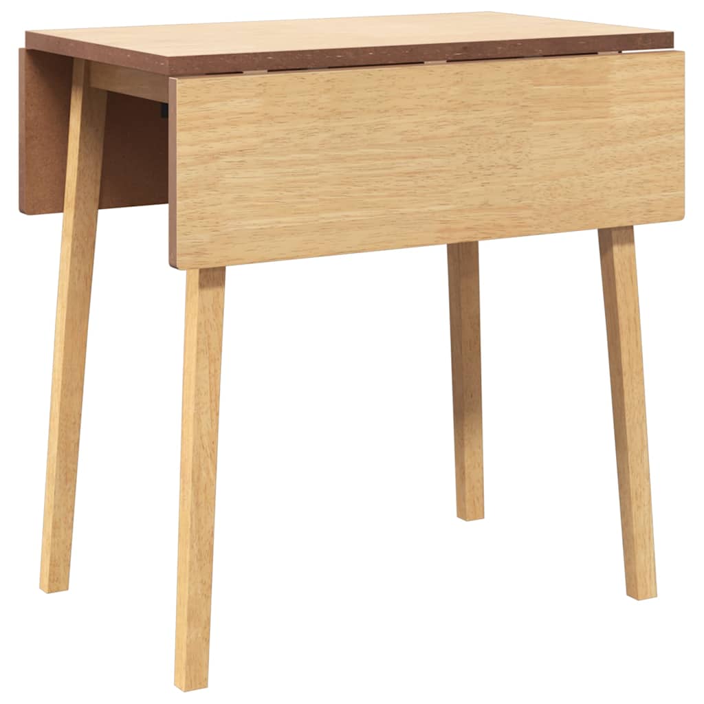 Vidaxl eettafel massief hout naturel rubber