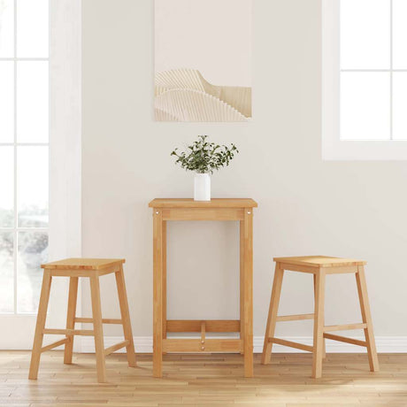 Vidaxl barstoelen 2 st massief hout rubber