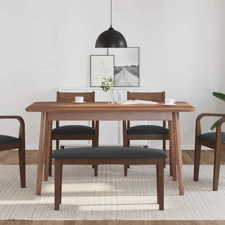 Vidaxl bank 90 cm massief hout rubber bruin