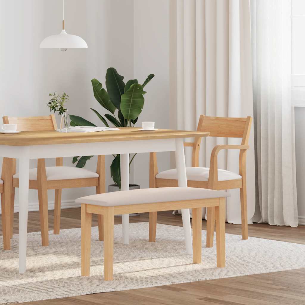 Vidaxl bank 90 cm massief hout rubber