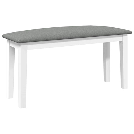 Vidaxl bank 90 cm massief hout rubber wit