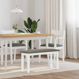 Vidaxl bank 90 cm massief hout rubber wit