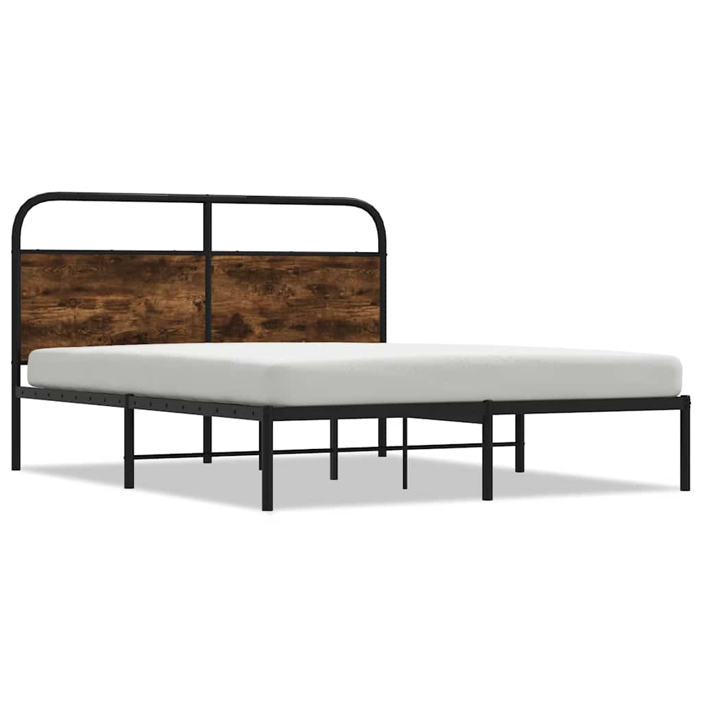 Vidaxl bedframe zonder matras bewerkt hout gerookt eiken 120x190 cm