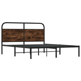 Vidaxl bedframe zonder matras bewerkt hout gerookt eiken 150x200 cm
