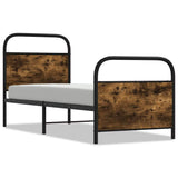 Vidaxl bedframe zonder matras bewerkt hout gerookt eiken 75x190 cm
