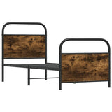 Vidaxl bedframe zonder matras bewerkt hout gerookt eiken 75x190 cm