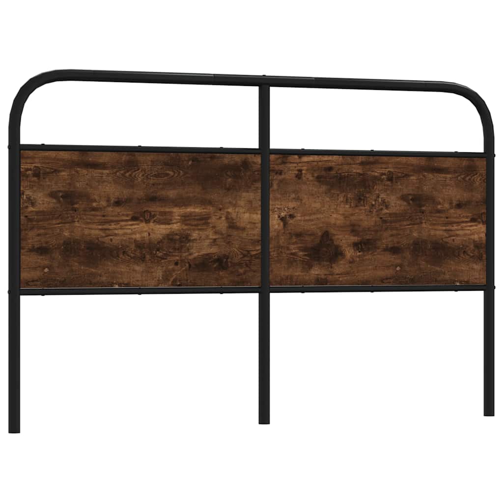 Vidaxl vervangend hoofdbord 160 cm staal en gerookt eikenkleurig