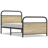 Vidaxl bedframe zonder matras bewerkt hout sonoma eikenkleur 100x190cm