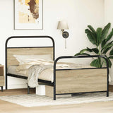 Vidaxl bedframe zonder matras bewerkt hout sonoma eikenkleur 107x203cm