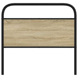 Vidaxl vervangend hoofdbord 90 cm staal en bewerkt hout sonoma eikenkleurig